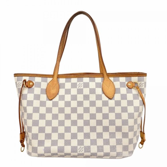 LOUIS VUITTON White Damier Neverfull PM Tote Bag - Picture 1 of 16